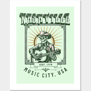 Nashville - Skeleton Cowboy Posters and Art